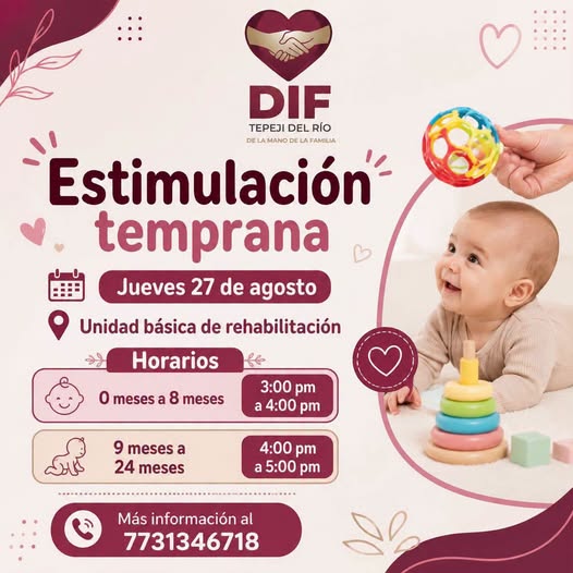 DIF Tepeji del Río invita a participar en sesiones de estimulación temprana