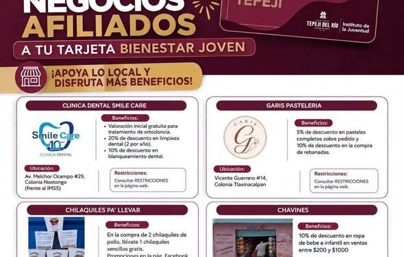 Instituto de la Juventud fortalece alianzas con comercios mediante la Tarjeta Bienestar Joven Tepeji