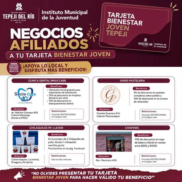 Instituto de la Juventud fortalece alianzas con comercios mediante la Tarjeta Bienestar Joven Tepeji