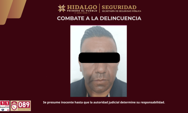 SSPH asegura generador de violencia en la región de Tula; presuntamente armado y con droga