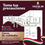 Anuncian cierre de vialidades en Tepeji del Río por desfile