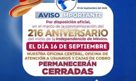 Comisión de Agua de Tepeji del Río suspenderá actividades el 16 de septiembre