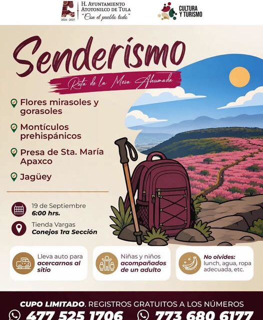 Invitan a participar en la Ruta de la Mesa Ahumada en Atotonilco de Tula