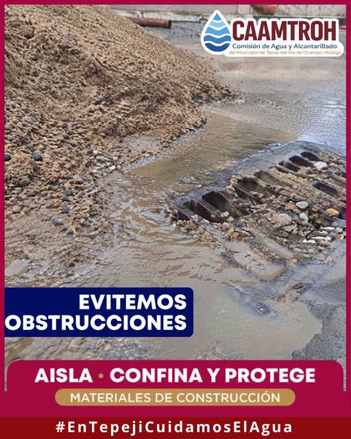 Advierten sobre riesgos de arena, grava y cascajo durante la temporada de lluvias