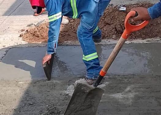 Realizan trabajos de bacheo con concreto en San Mateo 2ª Sección