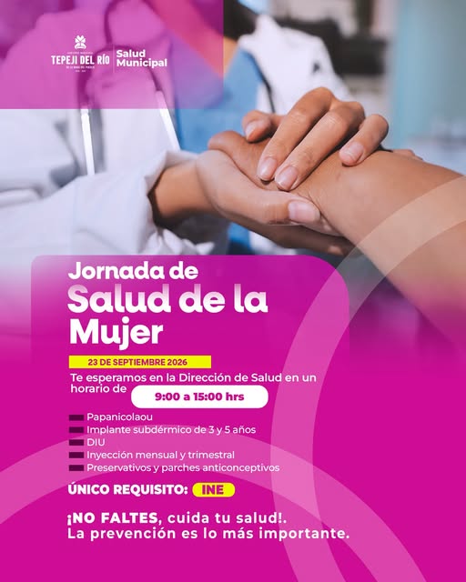 Anuncian Jornada de Salud de la Mujer en Tepeji del Río