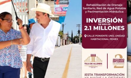 Rehabilitan drenaje, agua potable y vialidad en la UHP de Tula