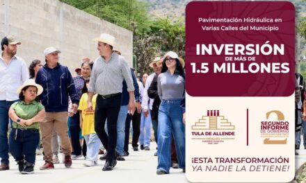 Avanzan obras de pavimentación hidráulica en comunidades de Tula