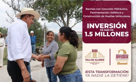 Avanzan trabajos de mejoramiento vial en comunidades y colonias de Tula