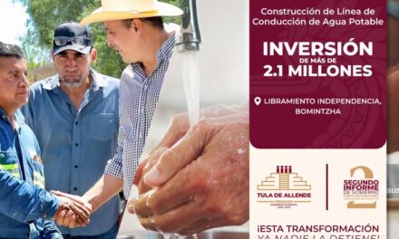 Destinan más de 2.1 millones de pesos a obra de agua potable en Bomintzha