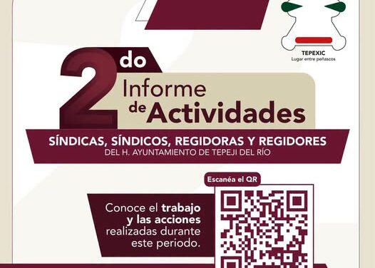 Ayuntamiento de Tepeji del Río presenta Segundo Informe de Actividades del Cabildo