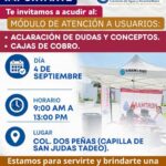CAAMTROH instalará módulo de atención para vecinos de la colonia Dos Peñas
