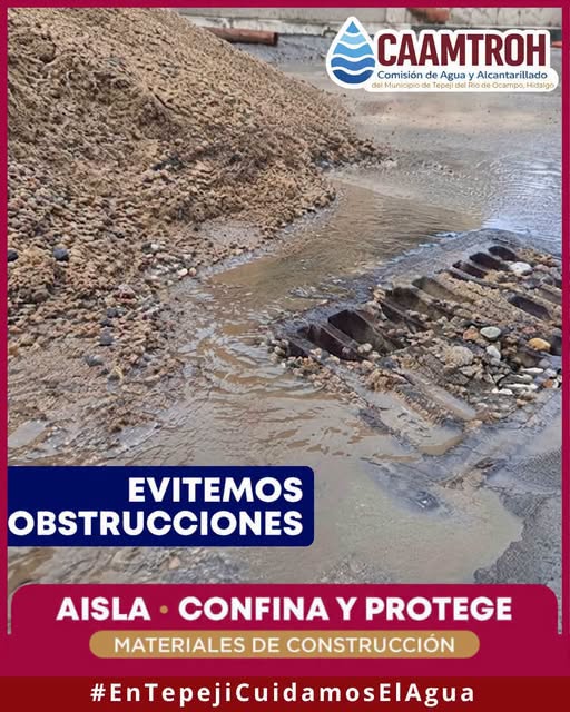 Materiales de construcción mal asegurados pueden provocar inundaciones