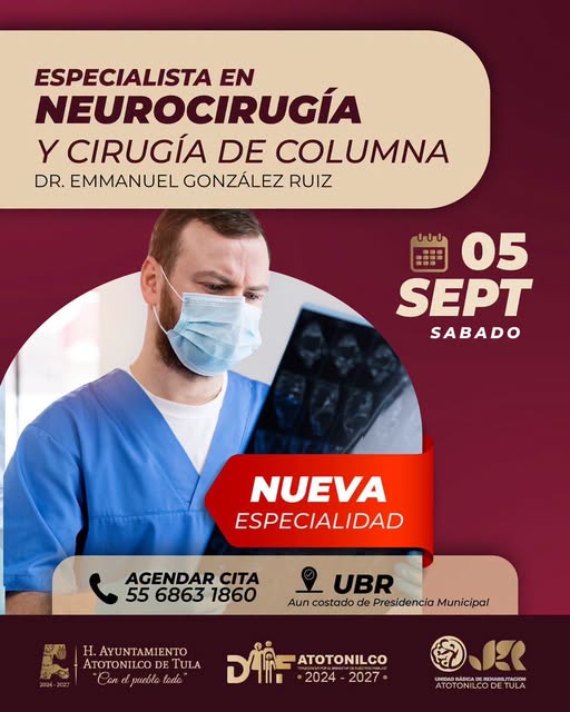 Atotonilco de Tula acercará atención especializada en neurocirugía y cirugía de columna