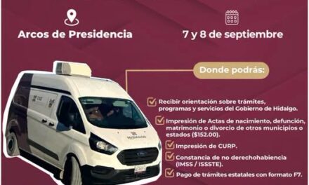 Unidades Móviles de Hidalgo llegarán a Tepeji del Río para acercar servicios a la ciudadanía