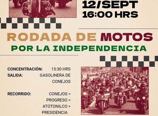 Preparan rodada de motos por las Fiestas Patrias en Atotonilco de Tula