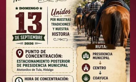 Atotonilco de Tula realizará Cabalgata de Fiestas Patrias 2026