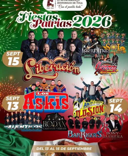Atotonilco de Tula prepara festejos patrios con amplia cartelera musical