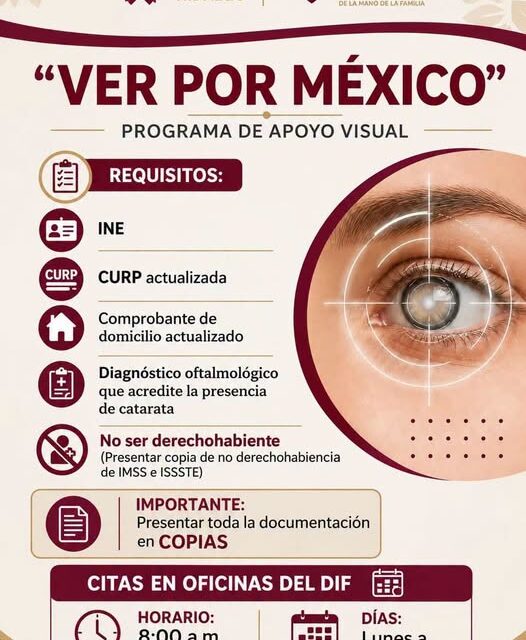 Abren convocatoria del programa “Ver por México” para personas con cataratas en Tepeji del Río