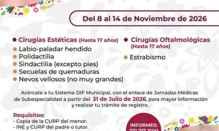Invitan a familias de Tula a participar en jornada médica de subespecialidad para niñas, niños y adolescentes