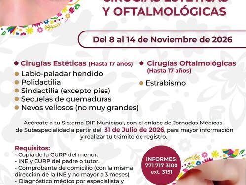 Invitan a familias de Tula a participar en jornada médica de subespecialidad para niñas, niños y adolescentes