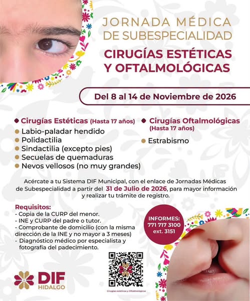 Invitan a familias de Tula a participar en jornada médica de subespecialidad para niñas, niños y adolescentes