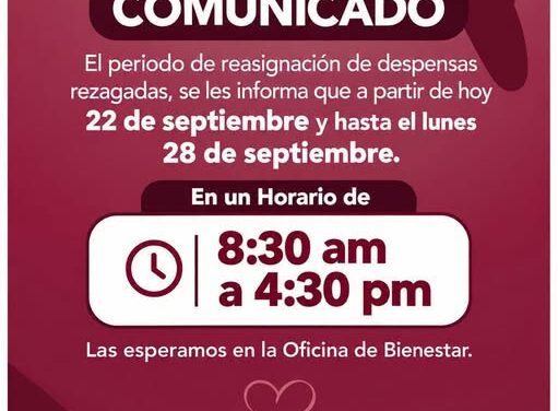 Inicia reasignación para personas rezagadas del programa “Mujer Bienestar” en Tepeji del Río
