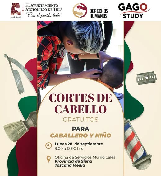 Realizarán jornada de cortes de cabello gratuitos en Atotonilco de Tula