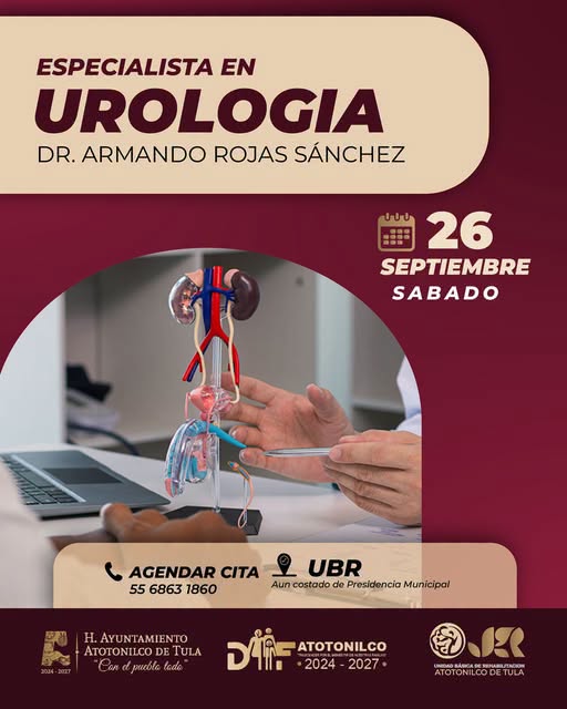 Ofrecerán atención especializada en urología en Atotonilco de Tula