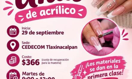 DIF Tepeji del Río anuncia curso de uñas de acrílico