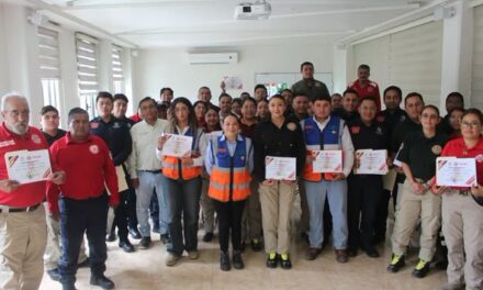 Capacitan a cuerpos de emergencia de Atotonilco de Tula en atención a emergencias radioactivas