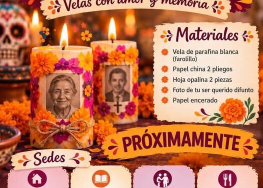 DIF Tepeji prepara Taller de Velas Eternas por Día de Muertos