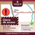 Anuncian cierre vial por trabajos en el puente La Romera