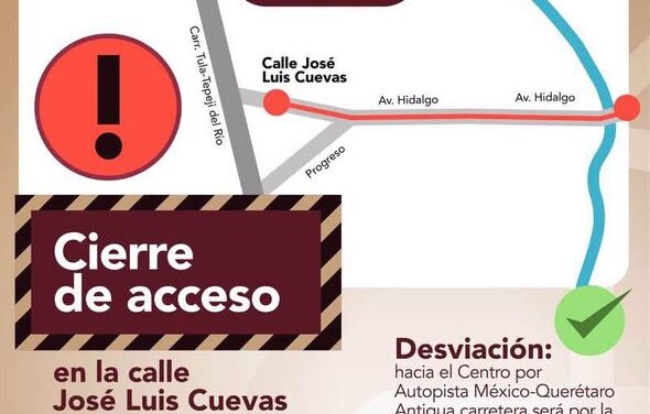 Anuncian cierre vial por trabajos en el puente La Romera