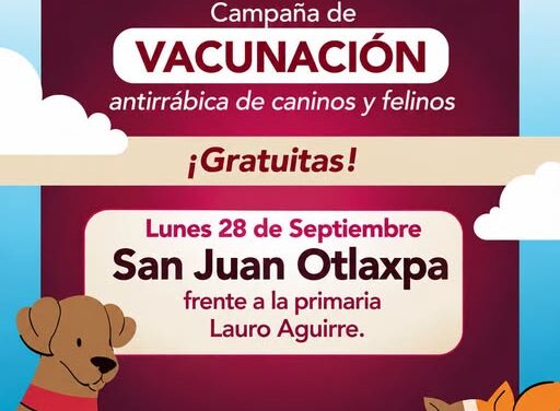 Invitan a participar en campaña gratuita de vacunación antirrábica en Tepeji del Río