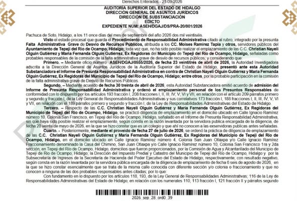Buscan notificar a exregidoras de Tepeji por Proceso Judicial por el presunto Desvío de Recursos