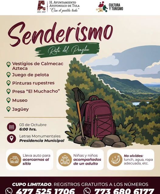 ¡Aventura en Ponzhá! Invitan a disfrutar ruta de senderismo en Atotonilco de Tula