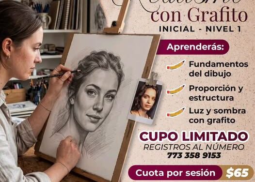 Invitan a taller de realismo con grafito en Atotonilco de Tula