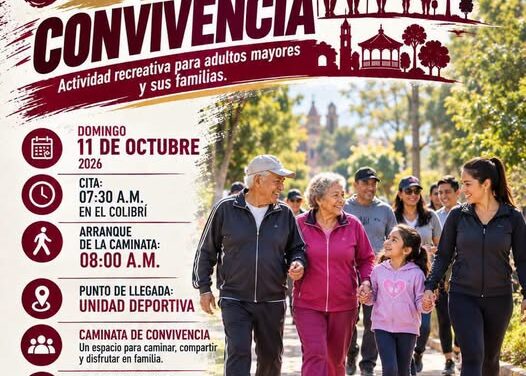 Invitan a caminata de convivencia para adultos mayores y sus familias en Tepeji del Río