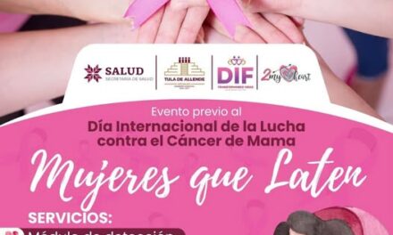 Tula realizará jornada “Mujeres que laten” en el marco del Día Internacional contra el Cáncer de Mama
