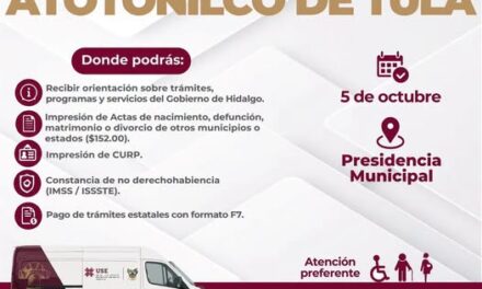 Unidades Móviles del Gobierno de Hidalgo llegarán a Atotonilco de Tula