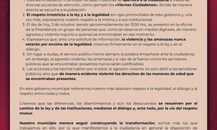 El gobierno municipal de Atotonilco de Tula emiten el siguiente comunicado