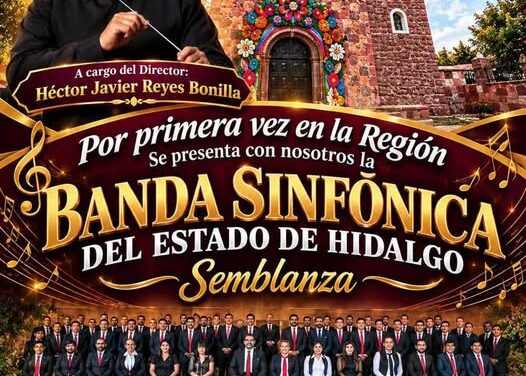 Banda Sinfónica del Estado de Hidalgo se presentará por primera vez en Atotonilco de Tula