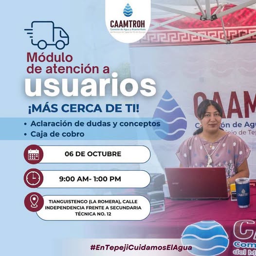 Módulo de atención de agua potable llegará a Tianguistengo La Romera