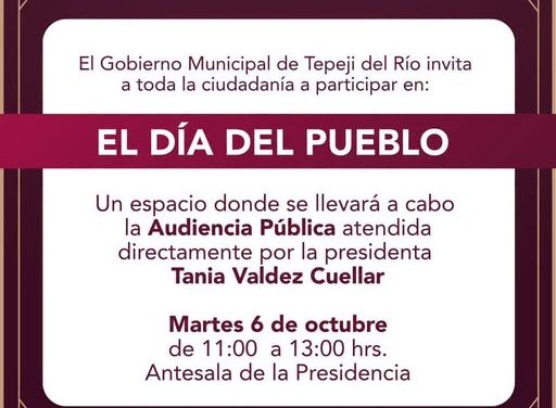 Invitan a la ciudadanía de Tepeji del Río al Día del Pueblo