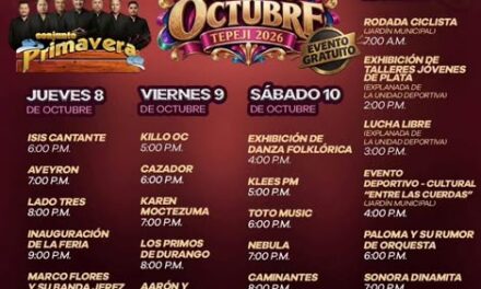 Grandes artistas y espectáculos gratuitos llegan a Tepeji con las Fiestas de Octubre