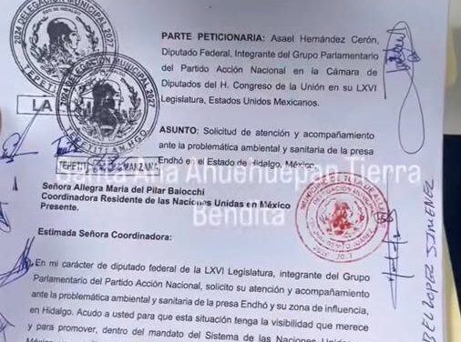 Comunidades ribereñas de la Presa Endhó solicitan apoyo de la ONU ante problemática ambiental