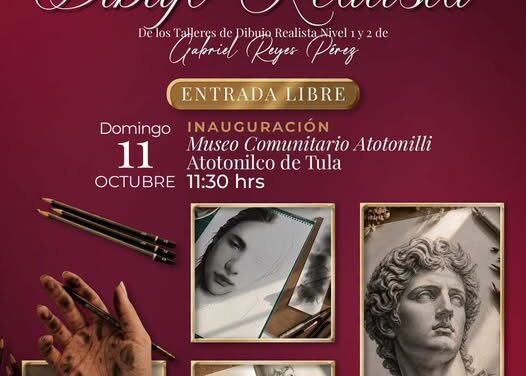 Presentarán muestra artística de dibujo realista en Atotonilco de Tula