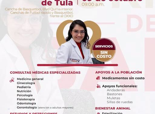 Brigadas de Salud ofrecerán servicios gratuitos en Atotonilco de Tula