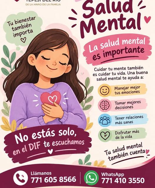 DIF Tepeji del Río promueve el cuidado de la salud mental